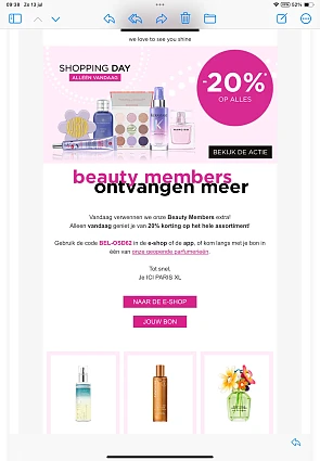 ICI Paris XL shopping day members