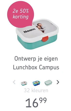 50% korting op het 2e gepersonaliseerde product