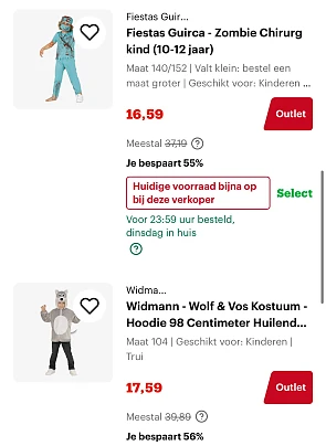 Kinder verkleedkleding