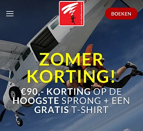 Zomer deals skydive Nederland
