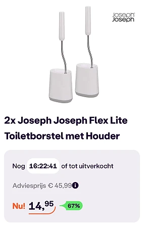 2x Joseph toiletborstel met houder -67% op ibood.com