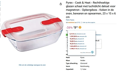 Pyrex schaal