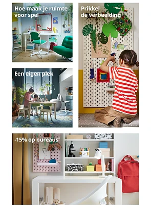 15% korting op bureaus en de SAMLA serie bij Ikea 🧑‍💻