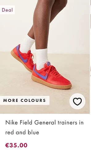 Nike sneakers aan 35€ bij asos