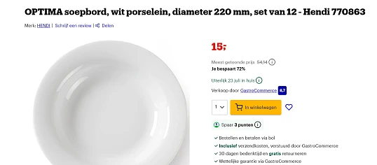 soep borden 12 stuks