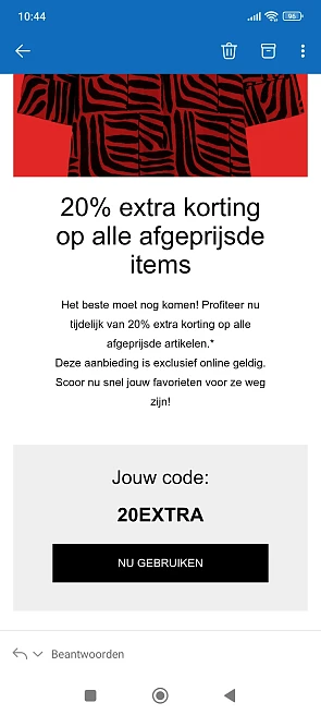 C&a 20% extra korting solden