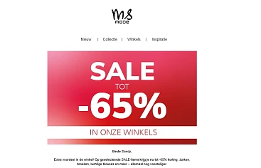 ms solden tot -65% in de winkel