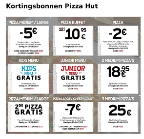 Kortingsbonnen Pizza Hut