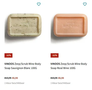 -50% op zeep/scrub in wijnthema 🍷