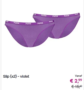 Tot 80% korting op sokken, lingerie en badmode Puma