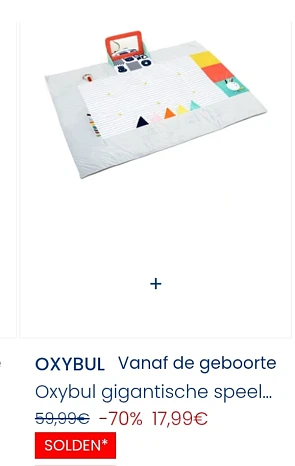 Oxybul gigantische speelmat -70% op Okaïdi
