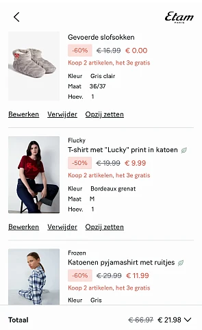 3de artikel gratis
