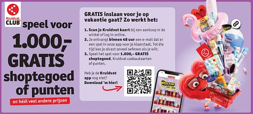 Win gratis punten, shoptegoed, ... 📱 Kruidvat
