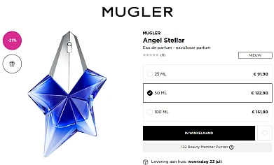 -21% Angel stellarn Eau de parfum ✨ Gratis pouch of geurkaars 🎁
