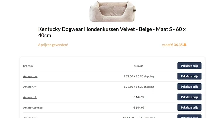 hondenkussen bij bol van kentucky