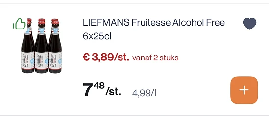 Liefmans fruitesse en Peach in the Rocks -50%