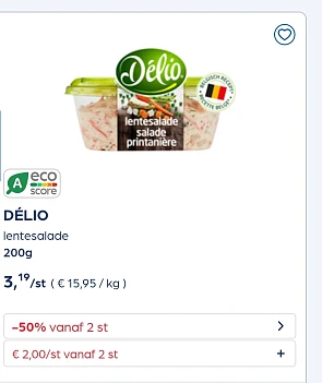 Délio -50% extra