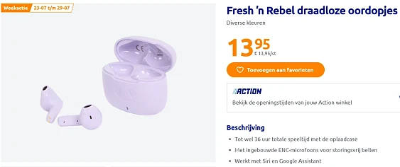 Fresh ’n Rebel draadloze oordopjes