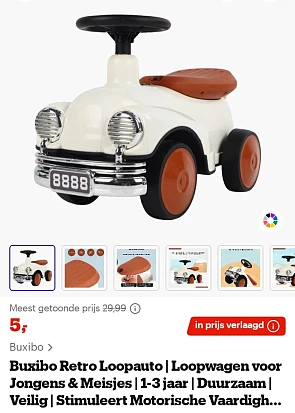 Buxibo Retro Loopauto -83%