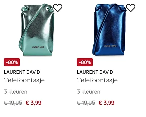 Laurent David telefoontasje -80% op torfs.be