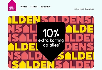Leen bakker 10% extra op solden