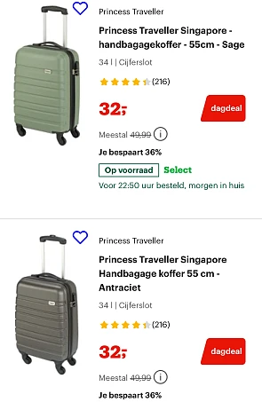 Dagdeal Princess Traveller reisbagage