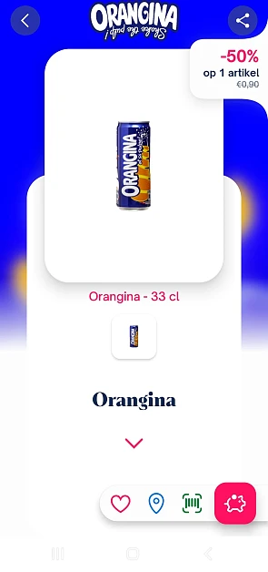 50% terugbetaald orangina 33cl