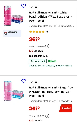 Flitsdeal red bull