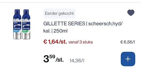 Mooi koopje op Gillette series scheerschuim 250 ml