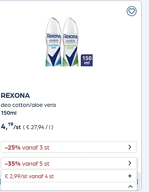 Rexona deo -35% extra