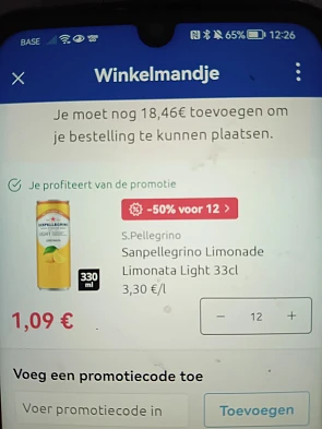 Sanpellegrino 1+1 gratis in Carrefour