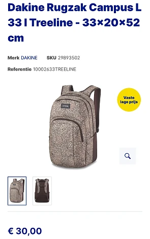 Dakine rugzak -66%
