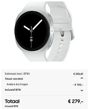 100€ korting op de Samsung Galaxy Watch8