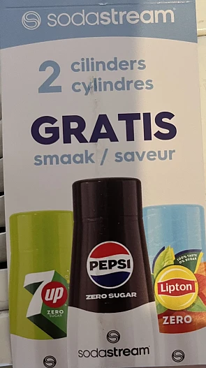 Gratis Sodastream siroop bij aankoop van 2 cilinders bij Colruyt