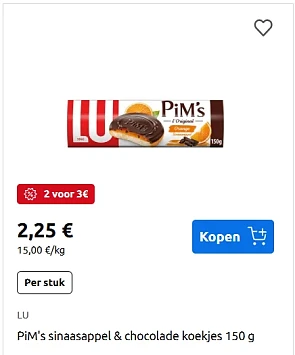 Pim's en Mikado chocoladekoekjes voordelig bij Carrefour