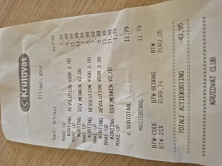 Kruidvat van 43,95€ naar 11,79€