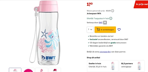 3 x BWT Drinkfles