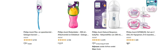 3 voor de prijs van 2 op Philips Avent bij Amazon NL