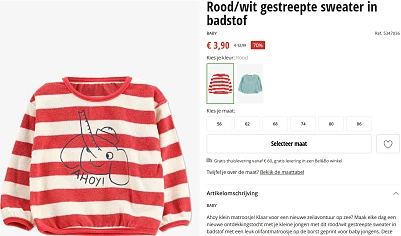 Schattige baby outfit aan -70% bij Bel&Bo