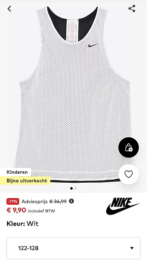 Nikes sportswear wit shirt maat 122/128 -71% op aboutyou.be