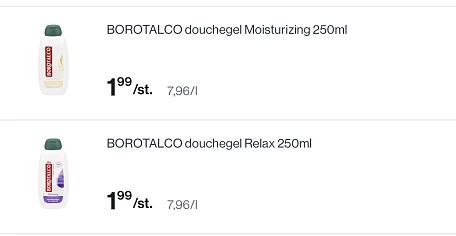 Verschillende Borotalco douchegel 250 ml aan mooie prijs in combinatie met coupon