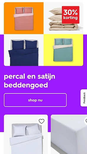 -30% percal en satijn beddengoed op hema.com
