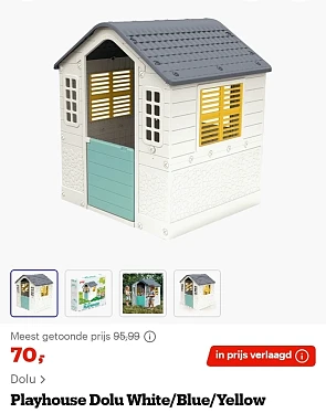 Dolu speelhuisje voor €70 op bol.com