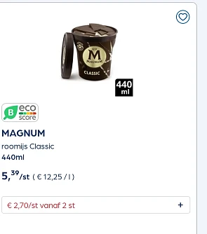 Magnum pints 50% goedkoper