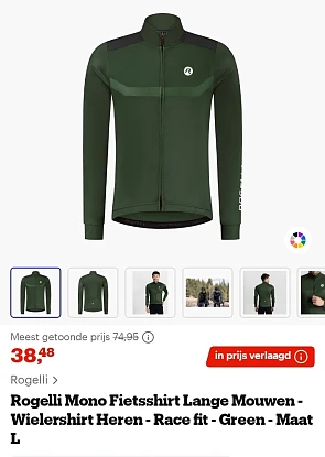 Rogelli Mono fietsshirt maat S en L nu -49%