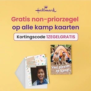 Gratis non-priorzegel op alle kamp kaarten
