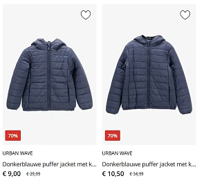 -70% op jas voor papa's en jongens 🩵