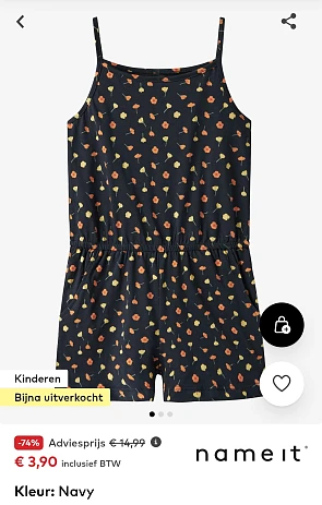 NAME IT Overall 'NKFVIGGA' in Navy -74% op aboutyou.be