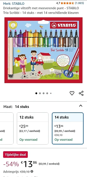 STABILO Trio Scribbi 14 stuks -54%