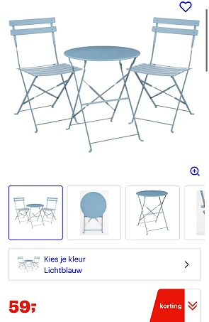 Mica Decorations Evita Bistroset -63%